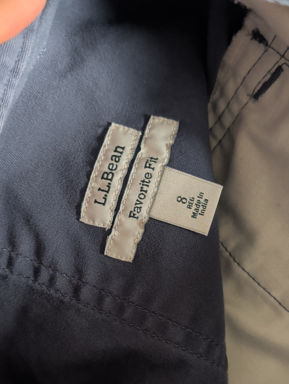 LL Bean BUNDLE Women's Comfy Pants - Blue Gray Cargo Pants, Gray Lightweight - Picture 3 of 6